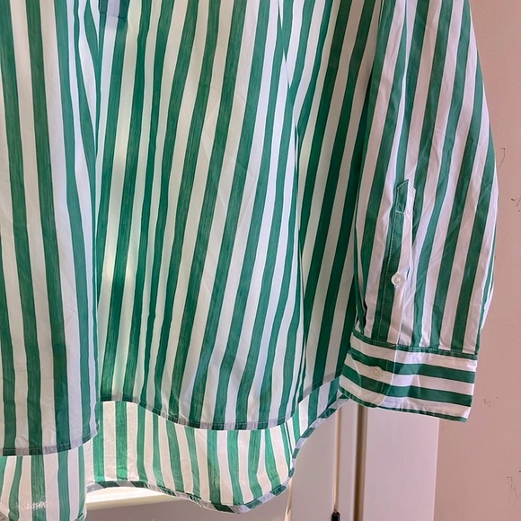J.Crew Band-collar Popover Tunic in Green Bold Stripe 18 - Picture 5 of 7